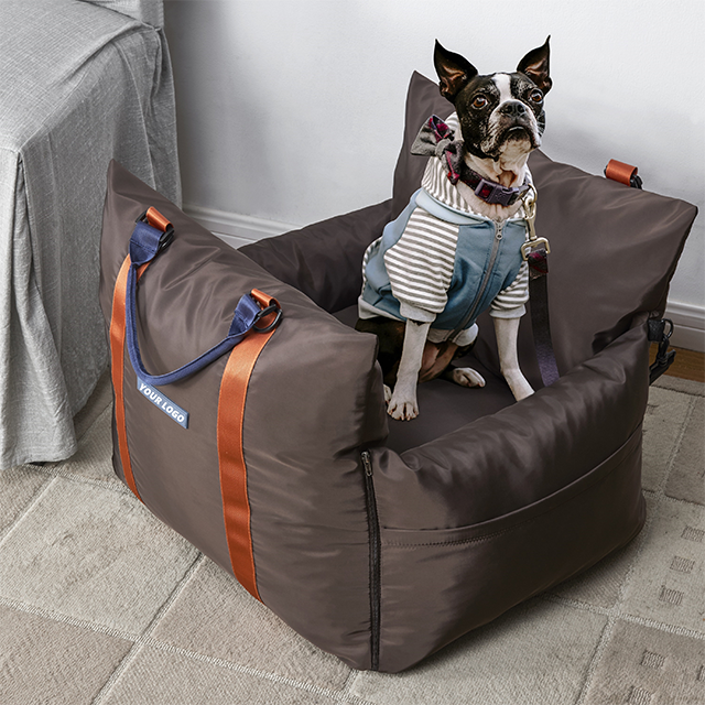 Multifunction Dog Car Seat Travel Dog Bed with Safe Belt And Dog Leash Inside;Waterproof And Crease Resist Pet Carrifor Outdoor